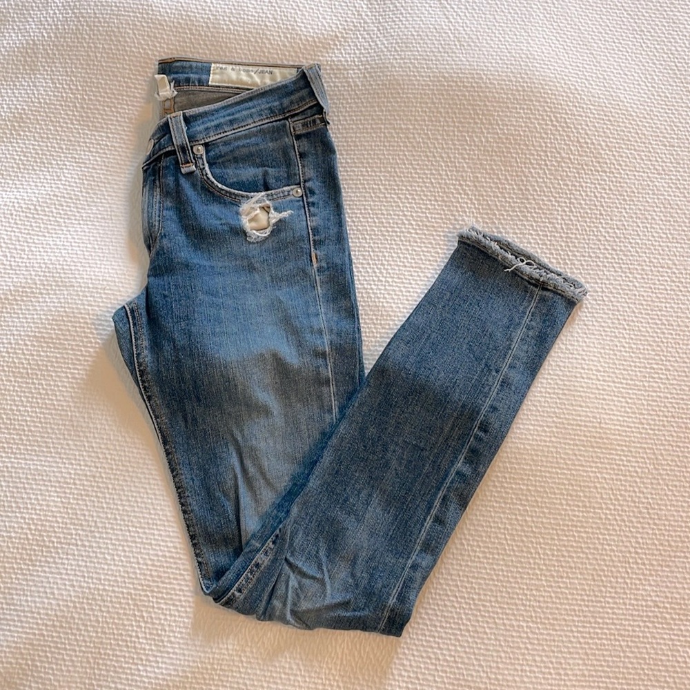 Rag & Bone Distressed Skinny Jeans Size 24